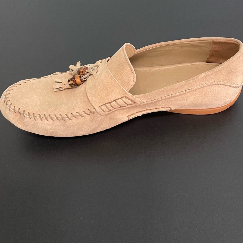 Gucci suede bamboo tassel driving loafers shoes sz 10 men’s - Picture 5 of 16